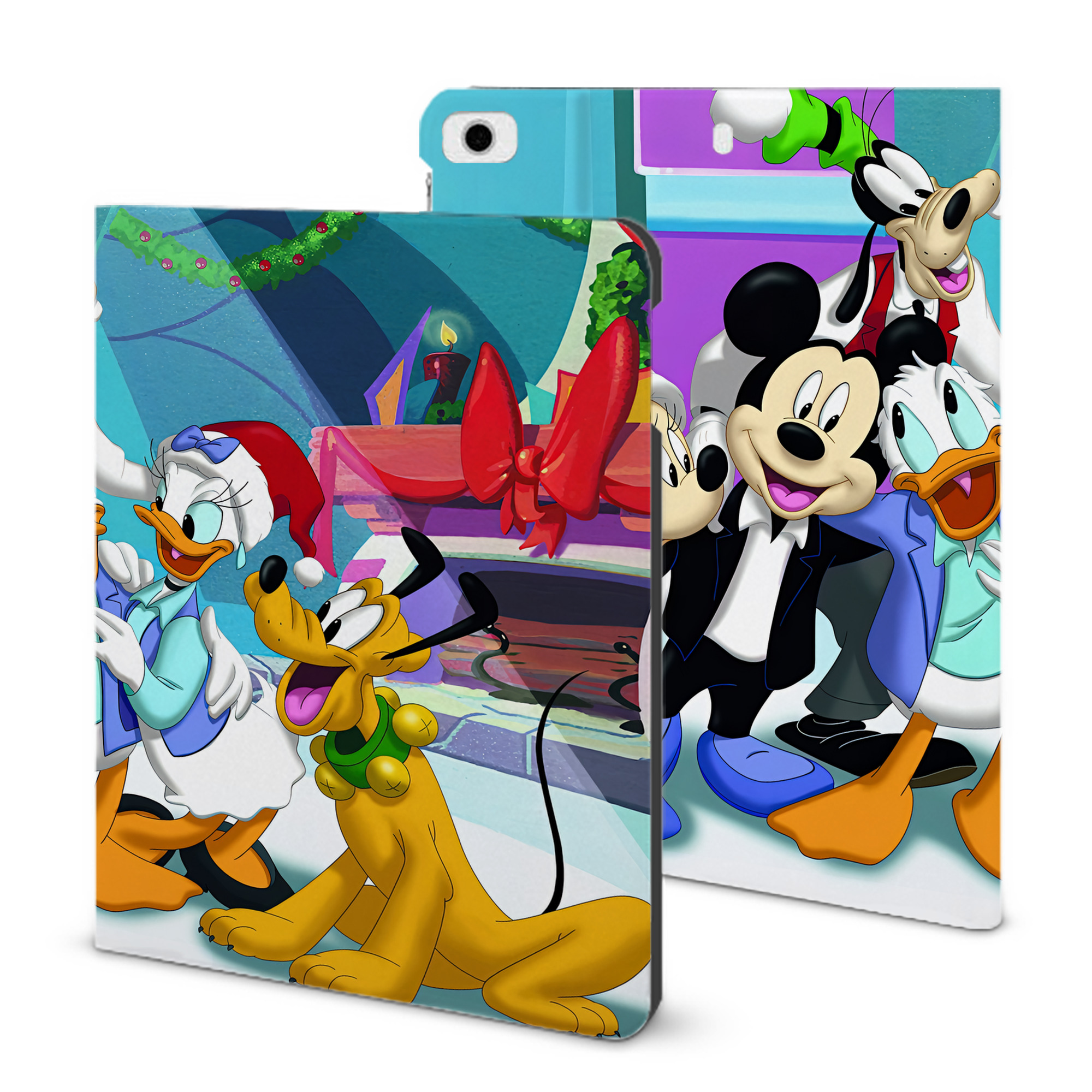 （画像用） ミッキーマウス Mickey Mouse IPad ケース ブック型 PUレザー TPU 耐衝撃 軽量 薄型 ペン収納なし 全面保護 IPad 各モデル対応